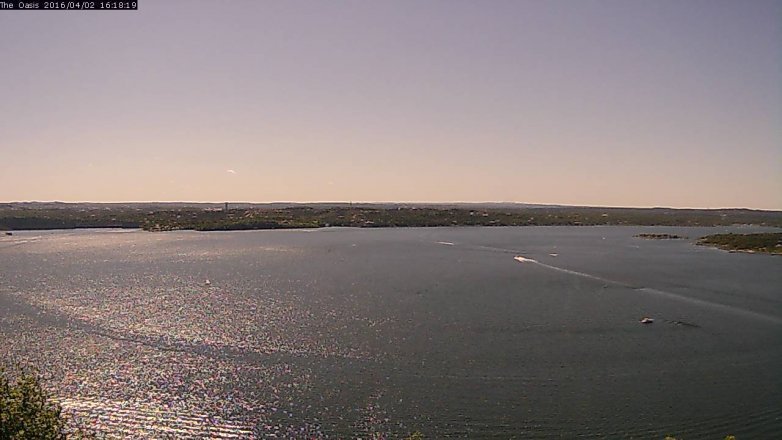 Lake Travis webcam, April 2, 2016 3:25 PM CT