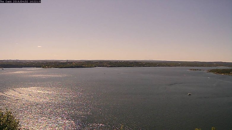 Lake Travis webcam, April 2, 2016 3:30 PM CT