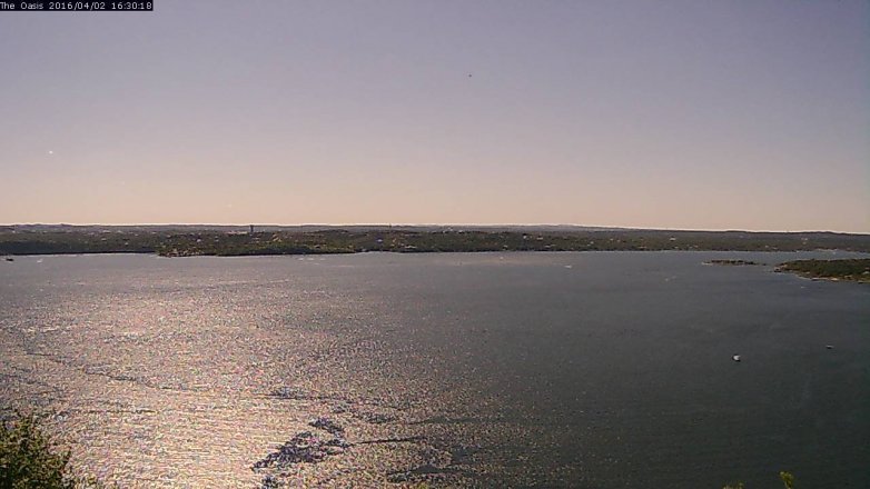 Lake Travis webcam, April 2, 2016 3:35 PM CT