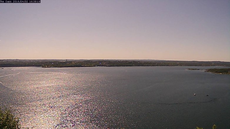 Lake Travis webcam, April 2, 2016 3:45 PM CT