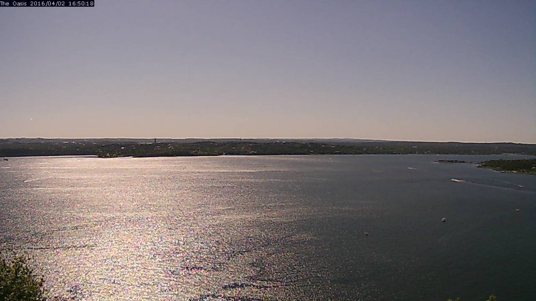 Lake Travis webcam, April 2, 2016 4:00 PM CT