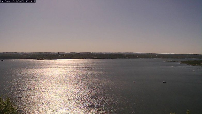 Lake Travis webcam, April 2, 2016 4:20 PM CT