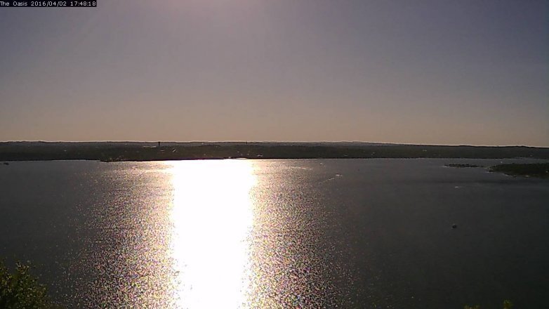 Lake Travis webcam, April 2, 2016 4:55 PM CT