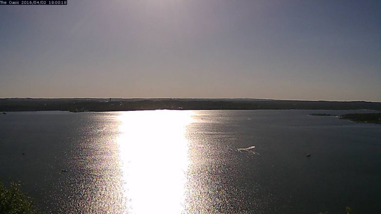 Lake Travis webcam, April 2, 2016 5:05 PM CT