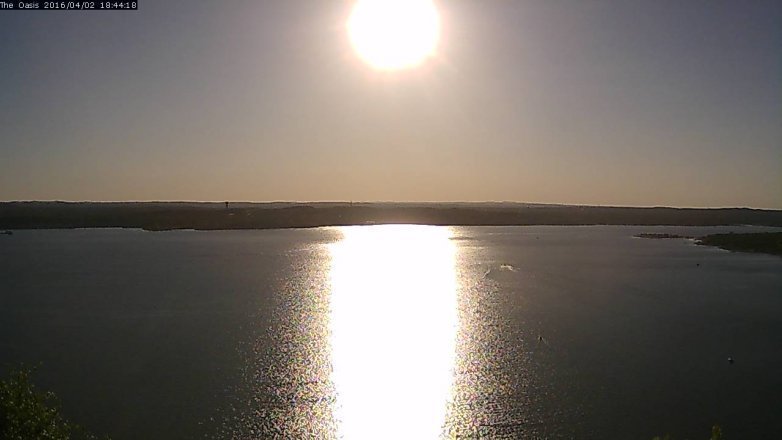 Lake Travis webcam, April 2, 2016 5:50 PM CT
