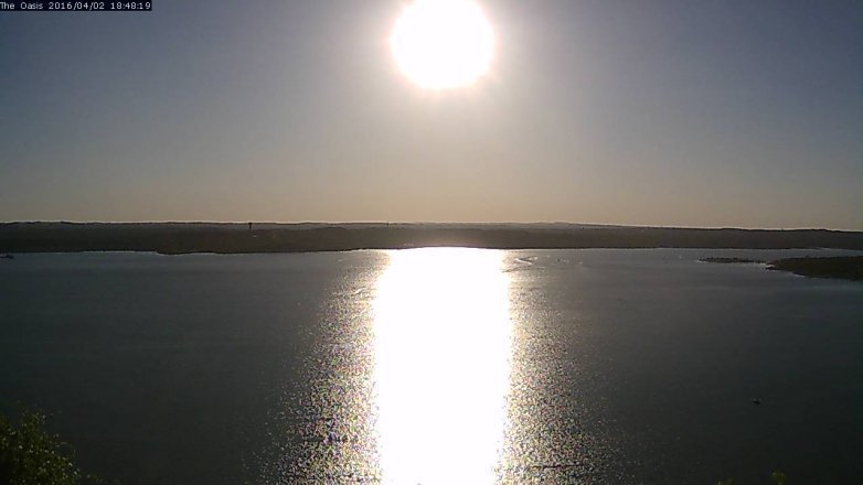 Lake Travis webcam, April 2, 2016 5:55 PM CT