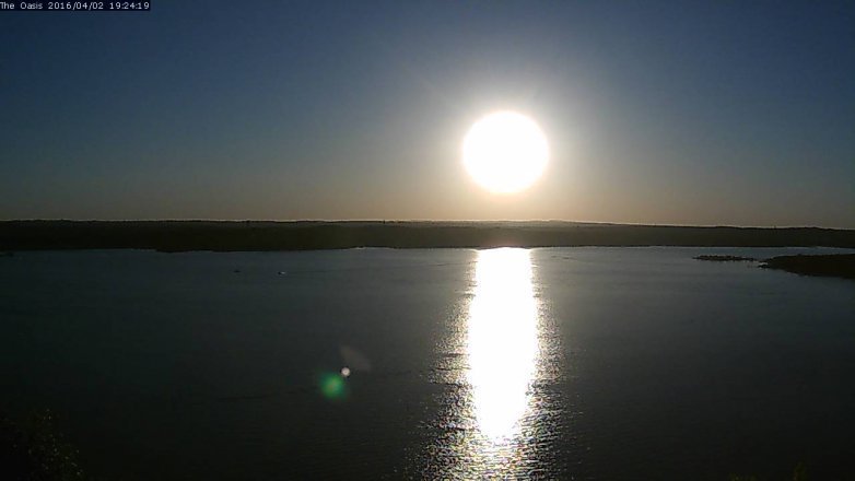 Lake Travis webcam, April 2, 2016 6:30 PM CT