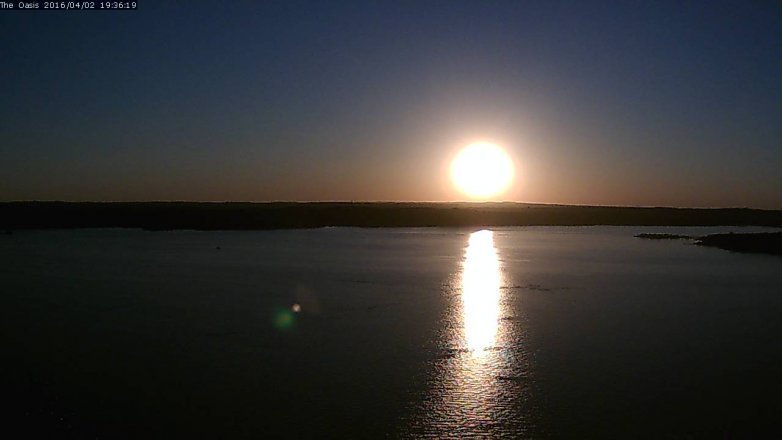 Lake Travis webcam, April 2, 2016 6:45 PM CT