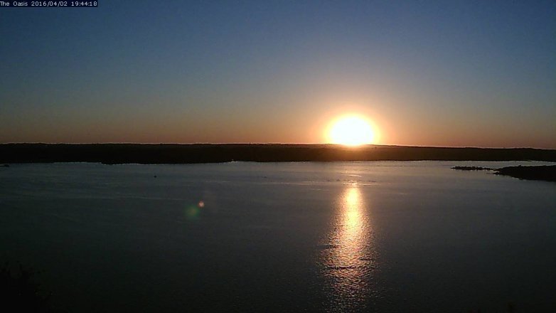 Lake Travis webcam, April 2, 2016 6:50 PM CT