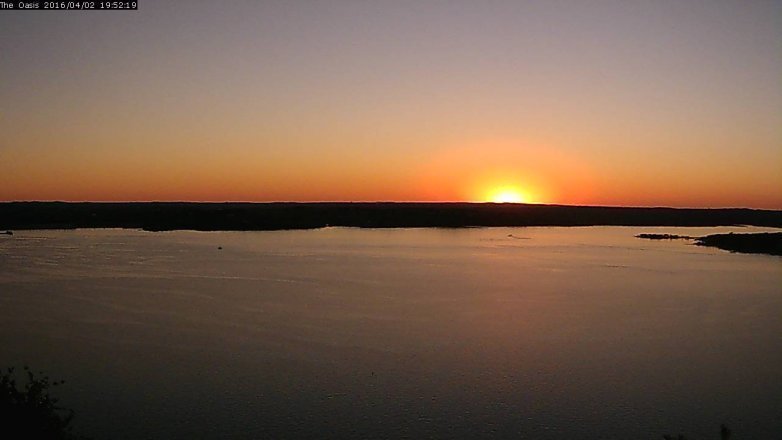Lake Travis webcam, April 2, 2016 7:00 PM CT