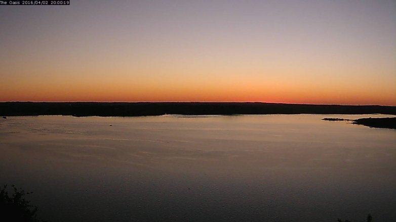 Lake Travis webcam, April 2, 2016 7:05 PM CT
