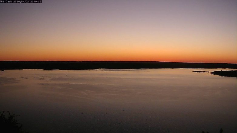 Lake Travis webcam, April 2, 2016 7:10 PM CT