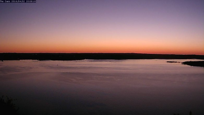 Lake Travis webcam, April 2, 2016 7:15 PM CT