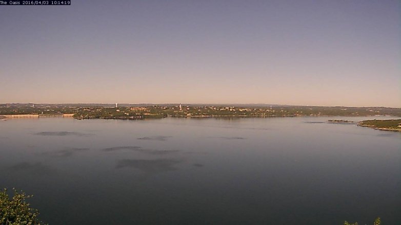 Lake Travis webcam, April 3, 2016 9:20 AM CT