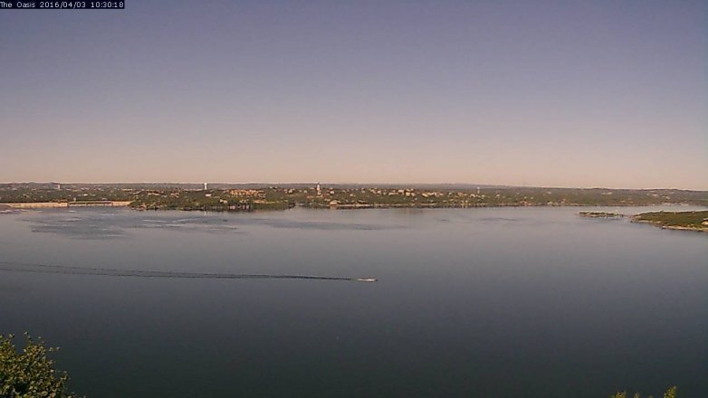 Lake Travis webcam, April 3, 2016 9:35 AM CT