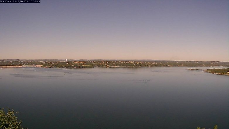 Lake Travis webcam, April 3, 2016 9:40 AM CT