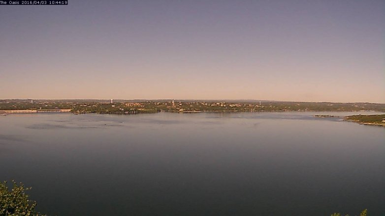 Lake Travis webcam, April 3, 2016 9:50 AM CT