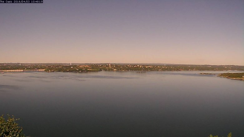 Lake Travis webcam, April 3, 2016 9:55 AM CT