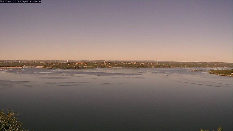 Lake Travis webcam, April 3, 2016 10:05 AM CT