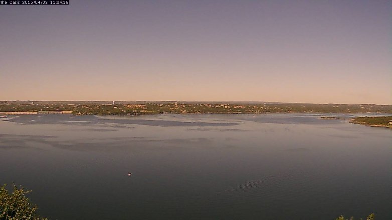 Lake Travis webcam, April 3, 2016 10:10 AM CT