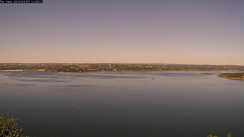 Lake Travis webcam, April 3, 2016 10:15 AM CT