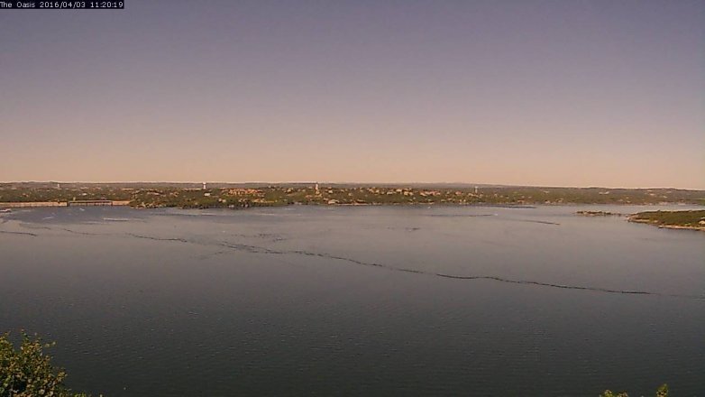 Lake Travis webcam, April 3, 2016 10:25 AM CT