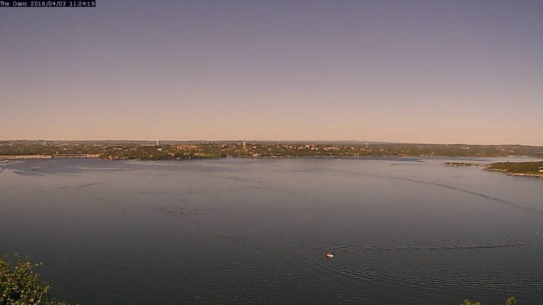 Lake Travis webcam, April 3, 2016 10:30 AM CT
