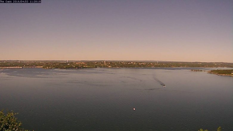 Lake Travis webcam, April 3, 2016 10:35 AM CT