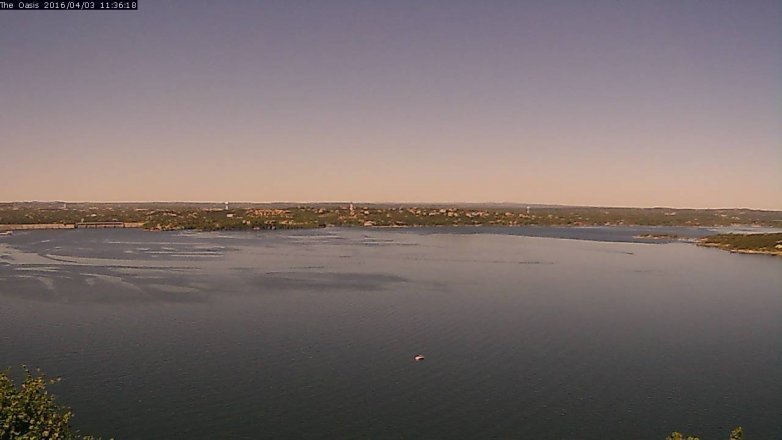 Lake Travis webcam, April 3, 2016 10:45 AM CT