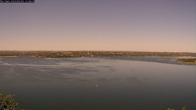 Lake Travis webcam, April 3, 2016 10:55 AM CT