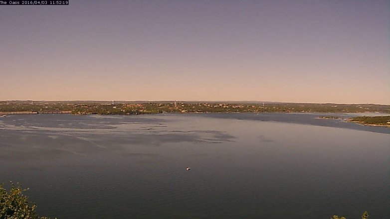 Lake Travis webcam, April 3, 2016 11:00 AM CT
