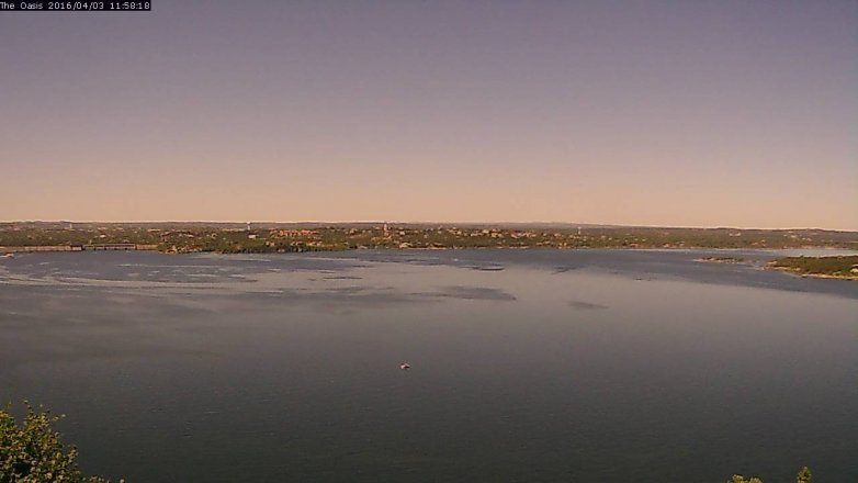 Lake Travis webcam, April 3, 2016 11:05 AM CT