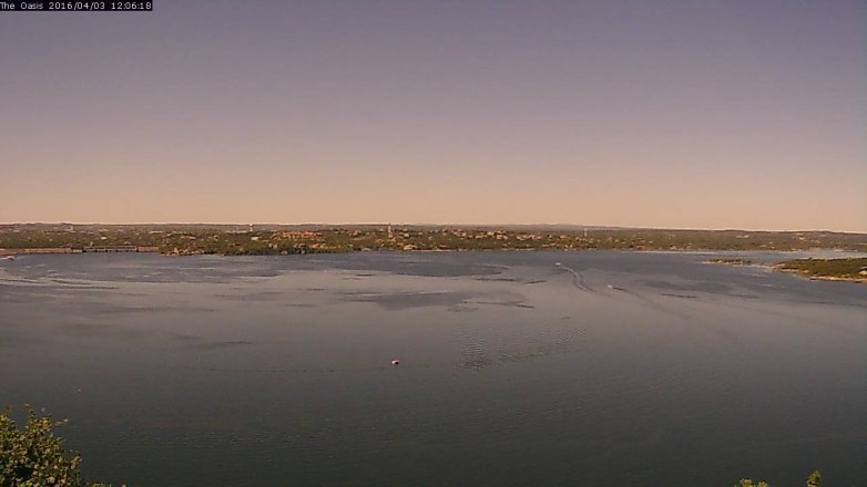 Lake Travis webcam, April 3, 2016 11:10 AM CT