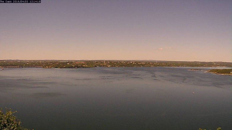Lake Travis webcam, April 3, 2016 11:20 AM CT