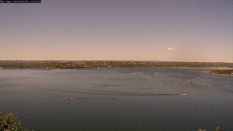 Lake Travis webcam, April 3, 2016 11:30 AM CT