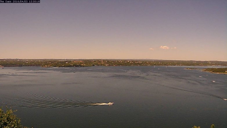 Lake Travis webcam, April 3, 2016 11:35 AM CT