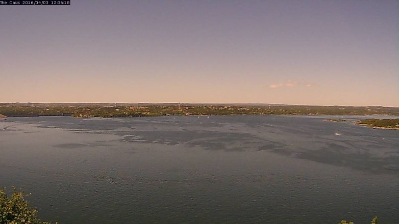 Lake Travis webcam, April 3, 2016 11:45 AM CT