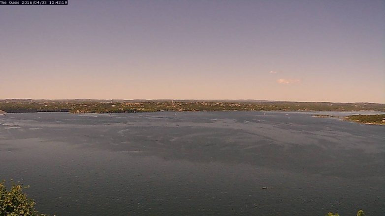 Lake Travis webcam, April 3, 2016 11:50 AM CT