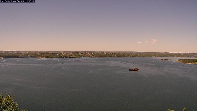 Lake Travis webcam, April 3, 2016 11:55 AM CT