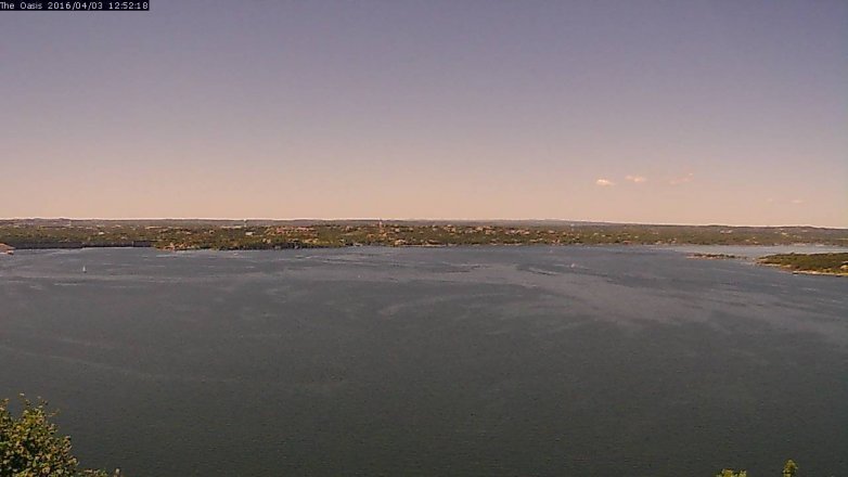 Lake Travis webcam, April 3, 2016 12:00 PM CT