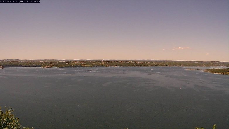 Lake Travis webcam, April 3, 2016 12:05 PM CT
