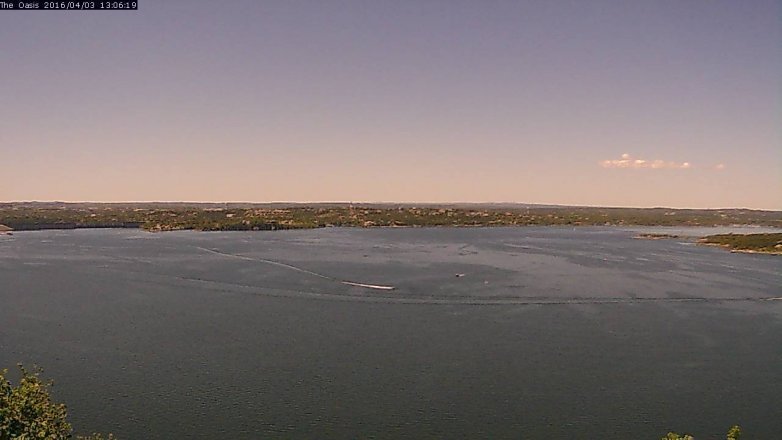 Lake Travis webcam, April 3, 2016 12:15 PM CT