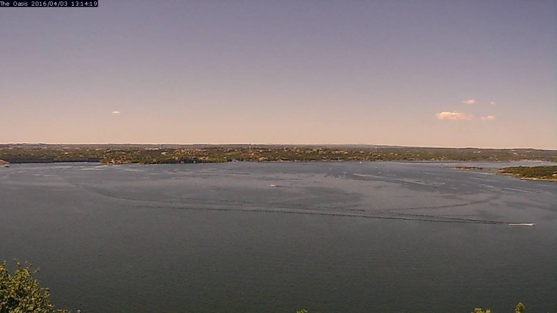 Lake Travis webcam, April 3, 2016 12:20 PM CT