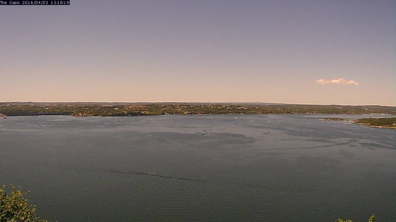 Lake Travis webcam, April 3, 2016 12:25 PM CT