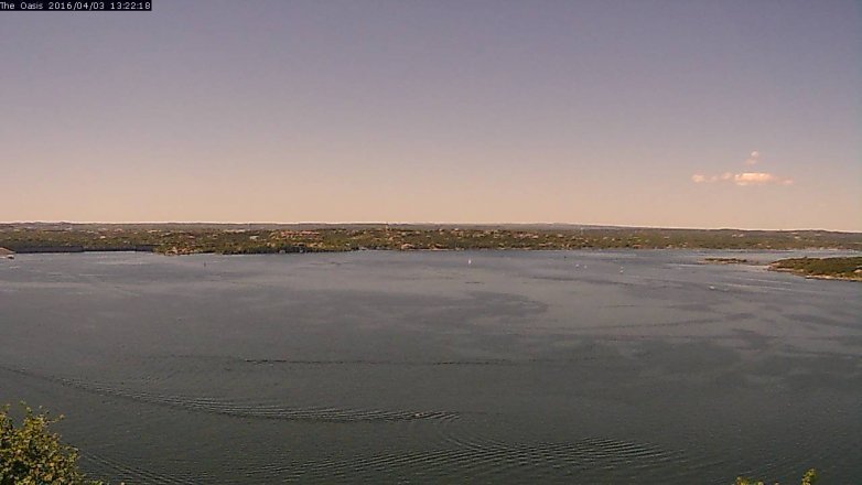 Lake Travis webcam, April 3, 2016 12:30 PM CT