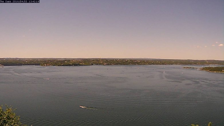 Lake Travis webcam, April 3, 2016 12:50 PM CT