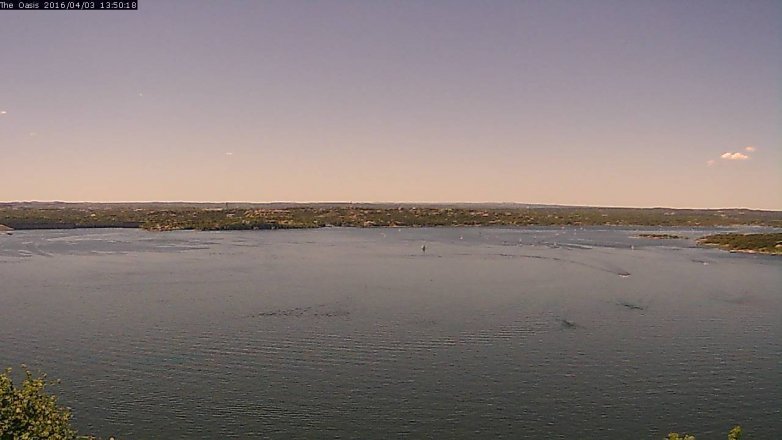 Lake Travis webcam, April 3, 2016 12:55 PM CT