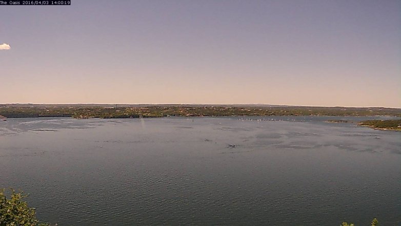 Lake Travis webcam, April 3, 2016 1:05 PM CT
