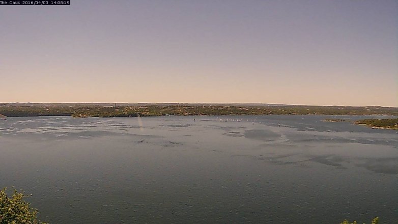 Lake Travis webcam, April 3, 2016 1:15 PM CT