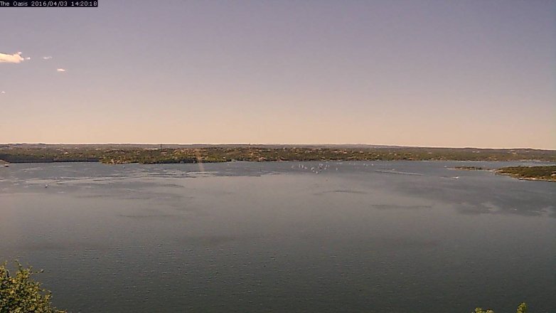 Lake Travis webcam, April 3, 2016 1:25 PM CT